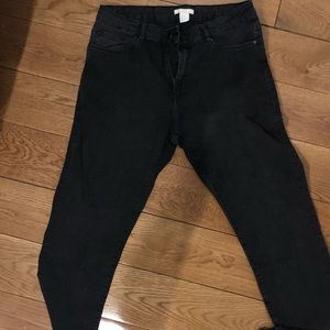 H&M Black Straight Leg Jeans - Size 12